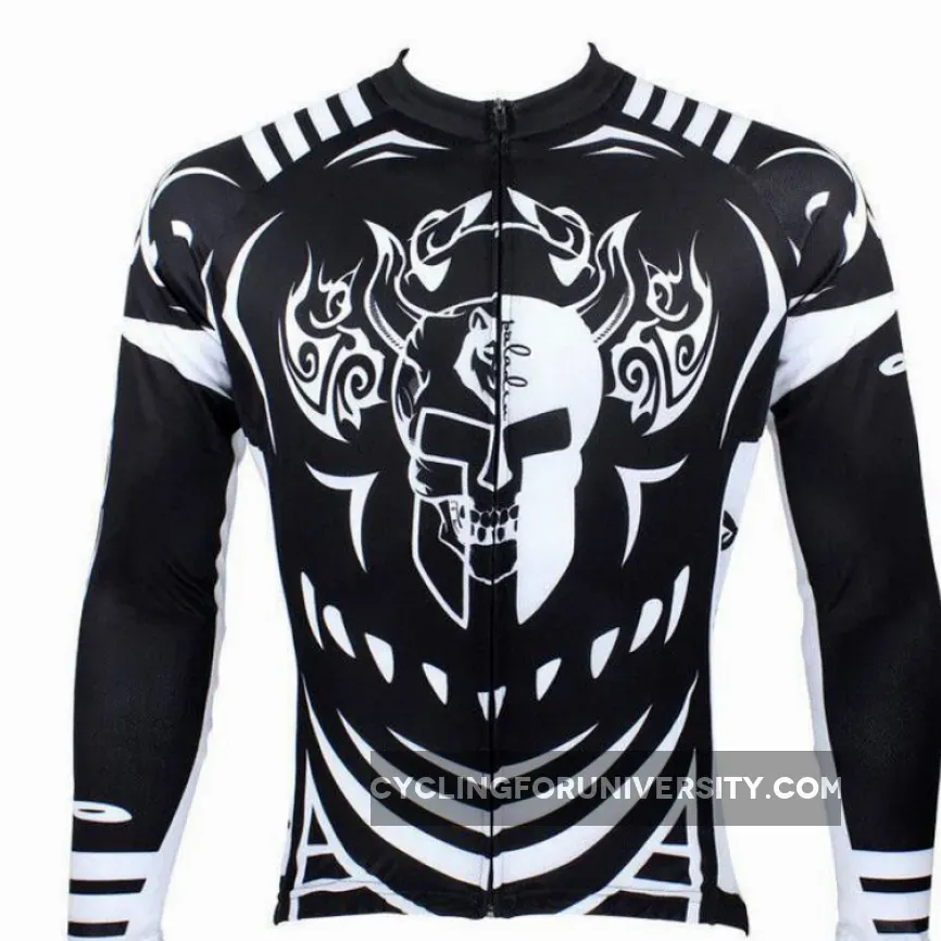 Hot Sale Cycling Jersey Cycling Jersey Wholesale Outdoor Men's Long-sleeved Jersey for Spring and Summer Black and White Ultraviolet Resistant Fabric Outdoor Sportswear NO.077