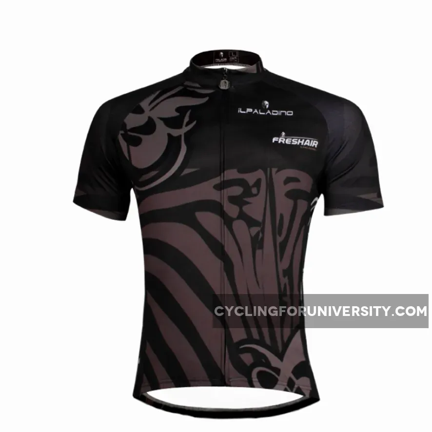 Ilpaladino Black Cool Breathable Jersey Men's Short-Sleeve Sport Shirts Summer Quick Dry Wear Summer Spring Autumn Pro Cycle Clothing Racing Apparel Outdoor Sports Leisure Biking shirt NO.682