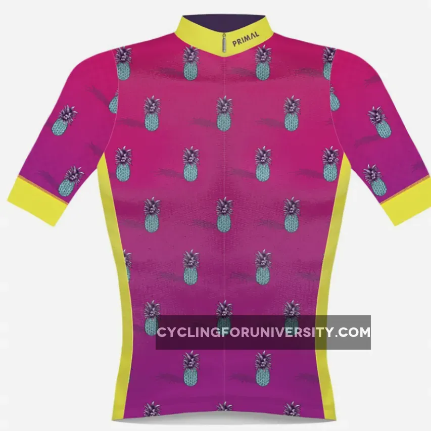 Primal Wear Pink Primeapple Men’s Helix 2.0 Elite Fit Full Zip Cycling Jersey