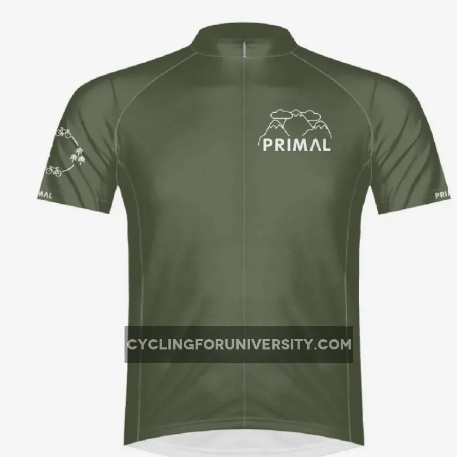 Primal Wear Eco Men's Sport Cut Full Zip Short Sleeve Cycling Jersey Primal Custom ECO1J20M-M