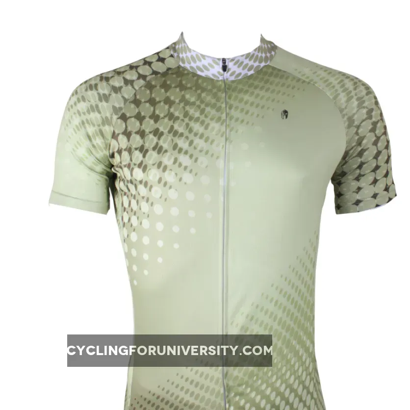 Green Men's Short-Sleeve Cycling Jersey Bicycling Shirts Summer NO.291