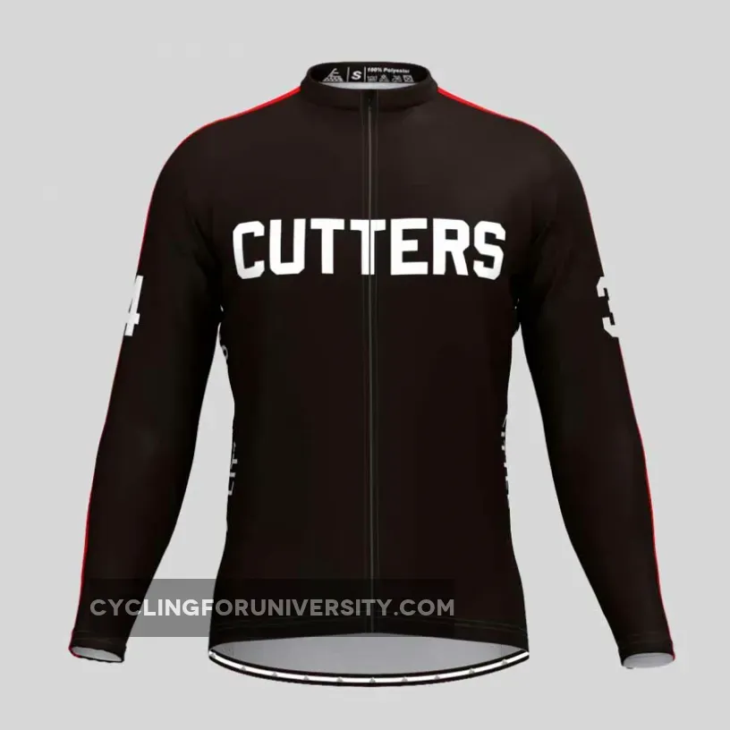 Cutters 1979 Breaking Away Movie Men's LS Jersey Black Red