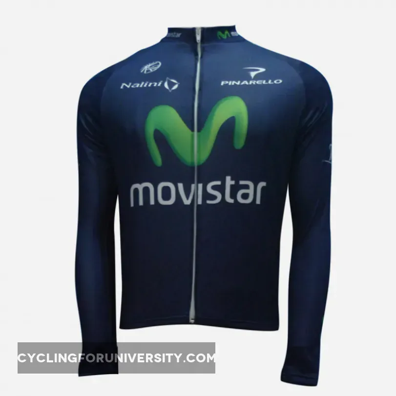 2013 Movistar Cycling Long Sleeve Jersey Outlet