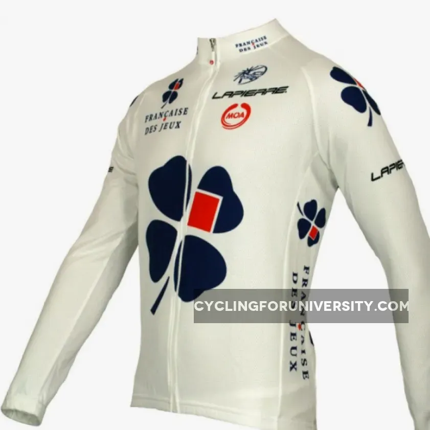 Francaise des Jeux (FdJ) 2010 Radsport-Profi-Team - Winter Fleece Long Sleeve Jersey Jacket