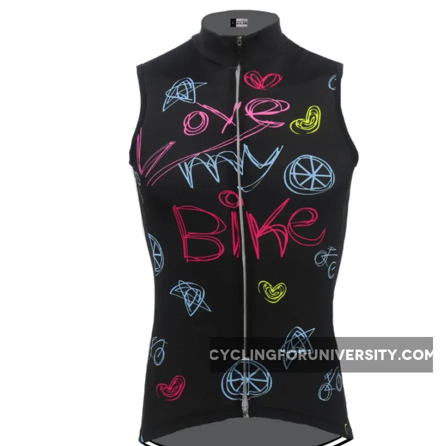 Love My Bike Women's Sleeveless Cycling Jersey Brand New