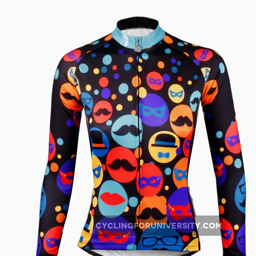 Ilpaladino Gentle Mustache Hat Women's Cycling Long/Short-sleeve Jersey/kit Sportswear Exercise Bicycling Pro Cycle Clothing Racing Apparel Outdoor Sports Leisure Biking Shirts NO.714