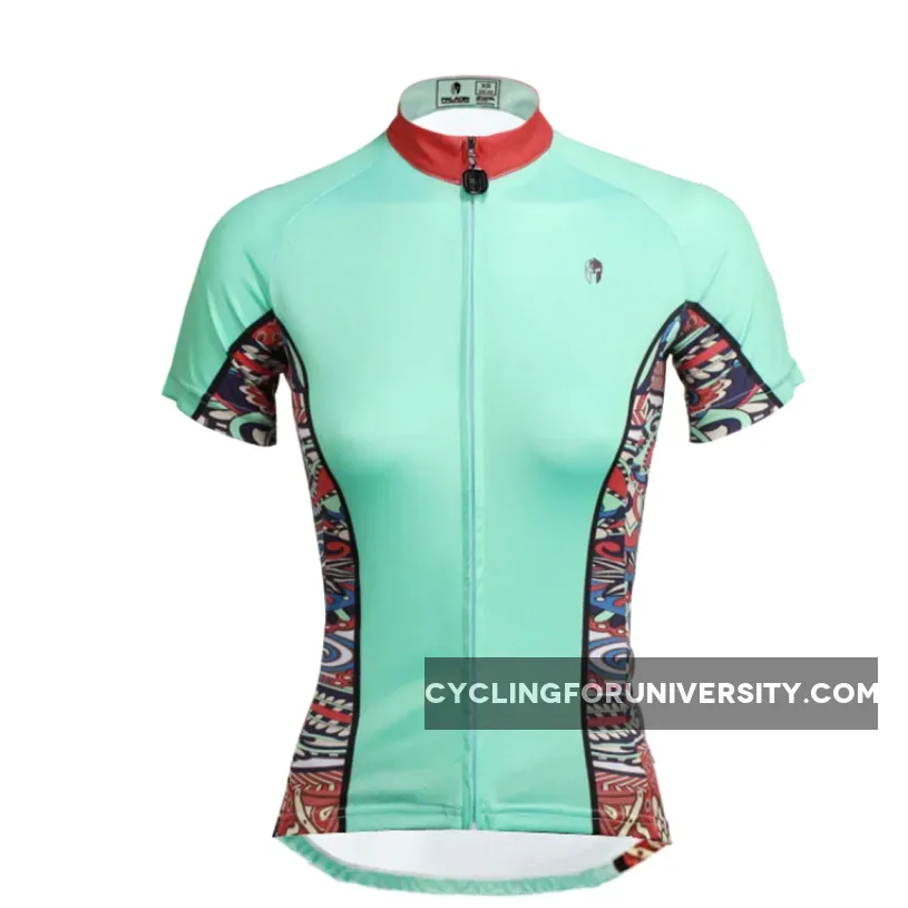 Ilpaladino Mint Green Summer Women's Short-Sleeve Cycling Suit/Jersey Biking Shirts Breathable Outdoor Sports Gear Leisure Biking T-shirt Sports Clothes NO.650
