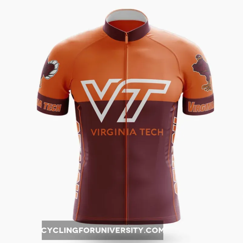 Virginia Tech V2 - Men's Cycling / Jersey Only #Virginia Tech Bike Jersey