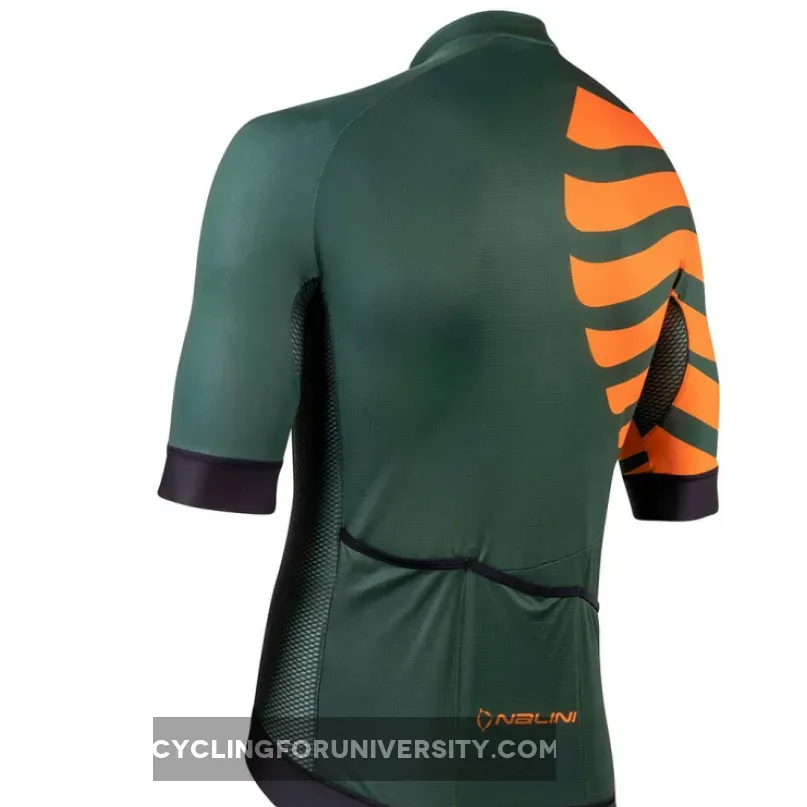 Nalini Stripes BAS Orange Forest Green Jersey,