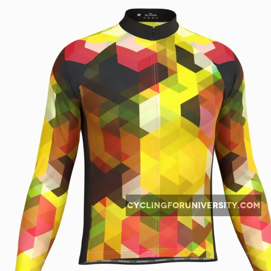 Men's Mosaic Long Sleeve Cycling Jersey Outlet