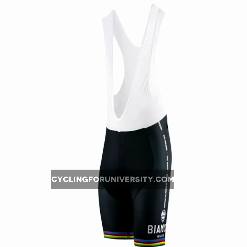 Bianchi World Champion Black Cycling Bib Shorts Victory