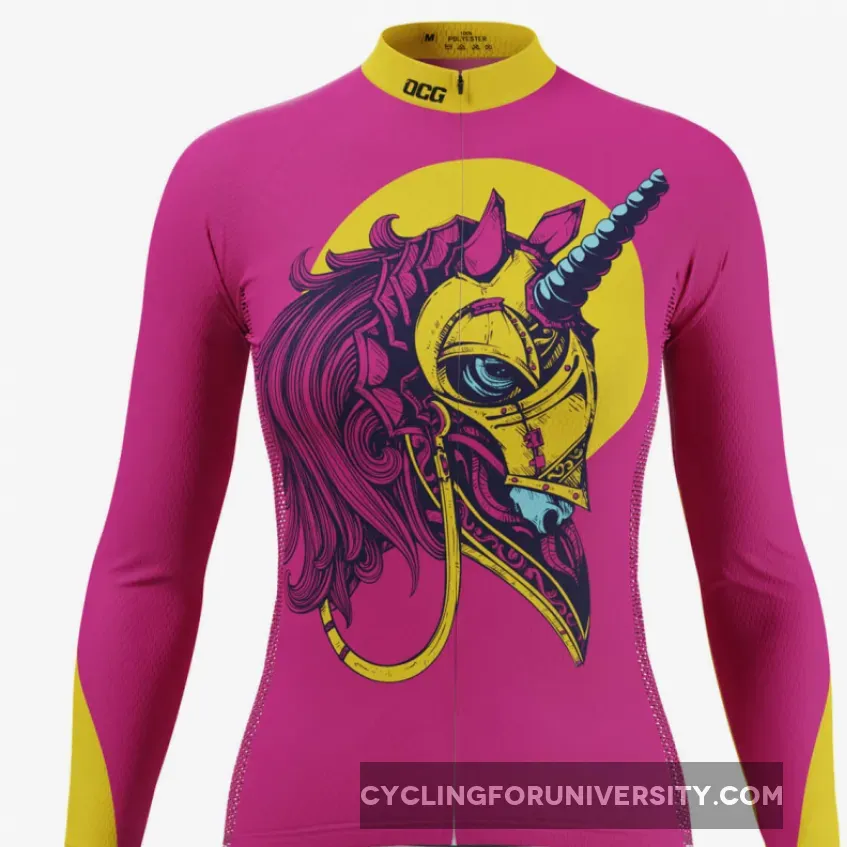 Women's Iron Unicorn Long Sleeve Cycling Jersey Restock