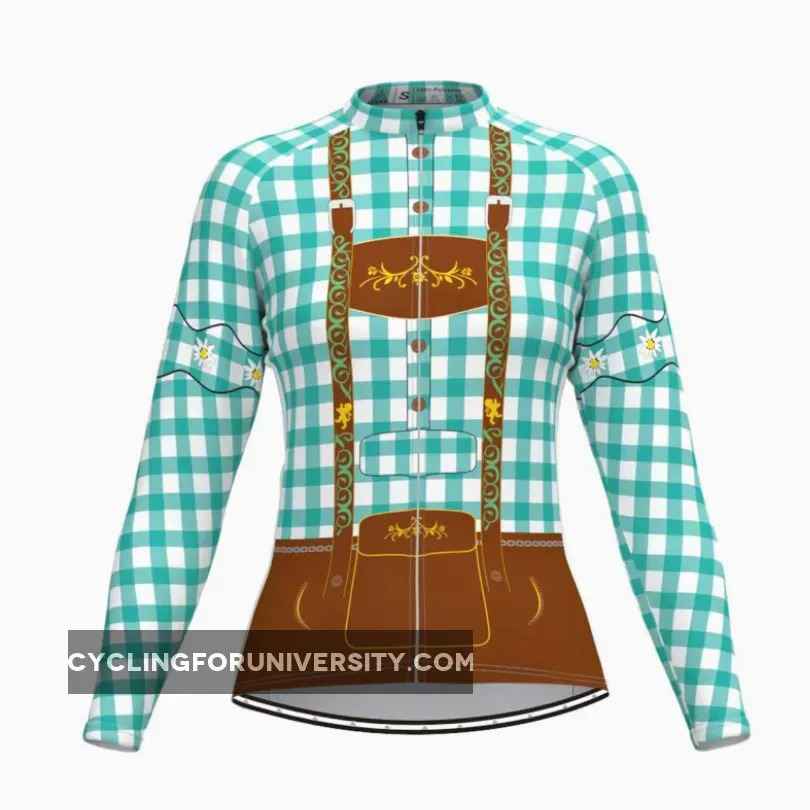 Tirolese Women's Long Sleeve Cycling jersey Blue-Green