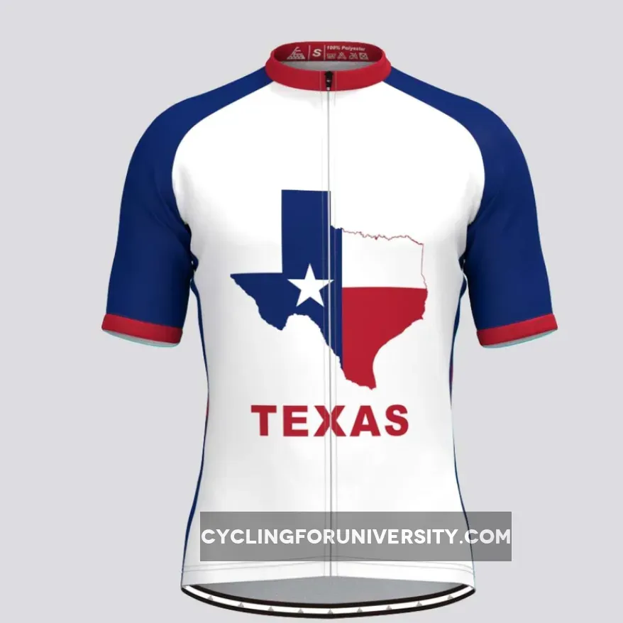 Men's Texas State Flag Short Sleeve Cycling Jersey Outlet