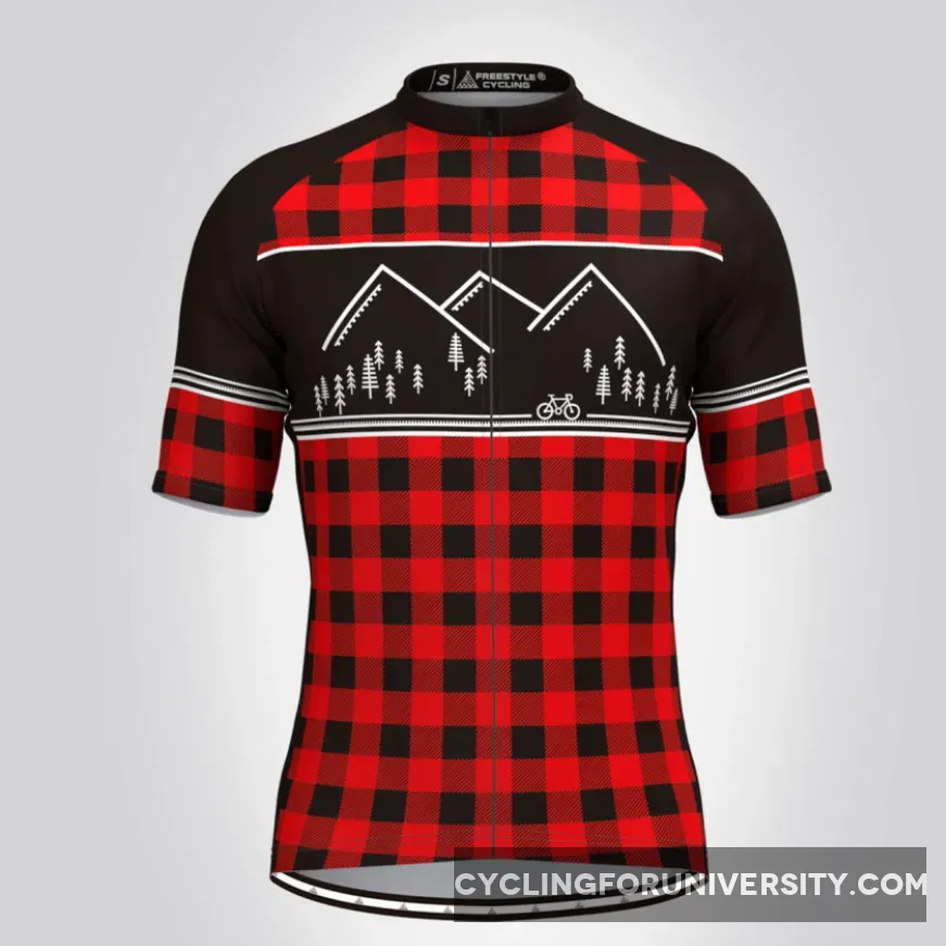 FC Classic Lumberjack Men's Cycling Jersey Red Black