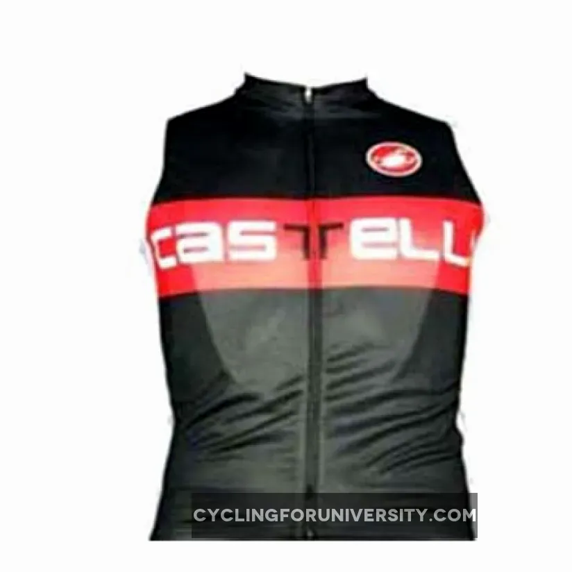 CASTELLI BLACK/RED Windvest Brand New