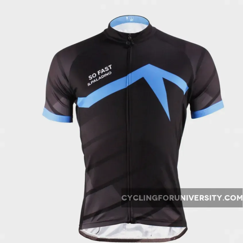 ILPALADINO SO FAST Men's Cycling Jersey Bike Shirt Black Breathable Quick Dry Professional Apparel Outdoor Sports Gear Leisure Biking T-shirt Cyclist Tights NO.620