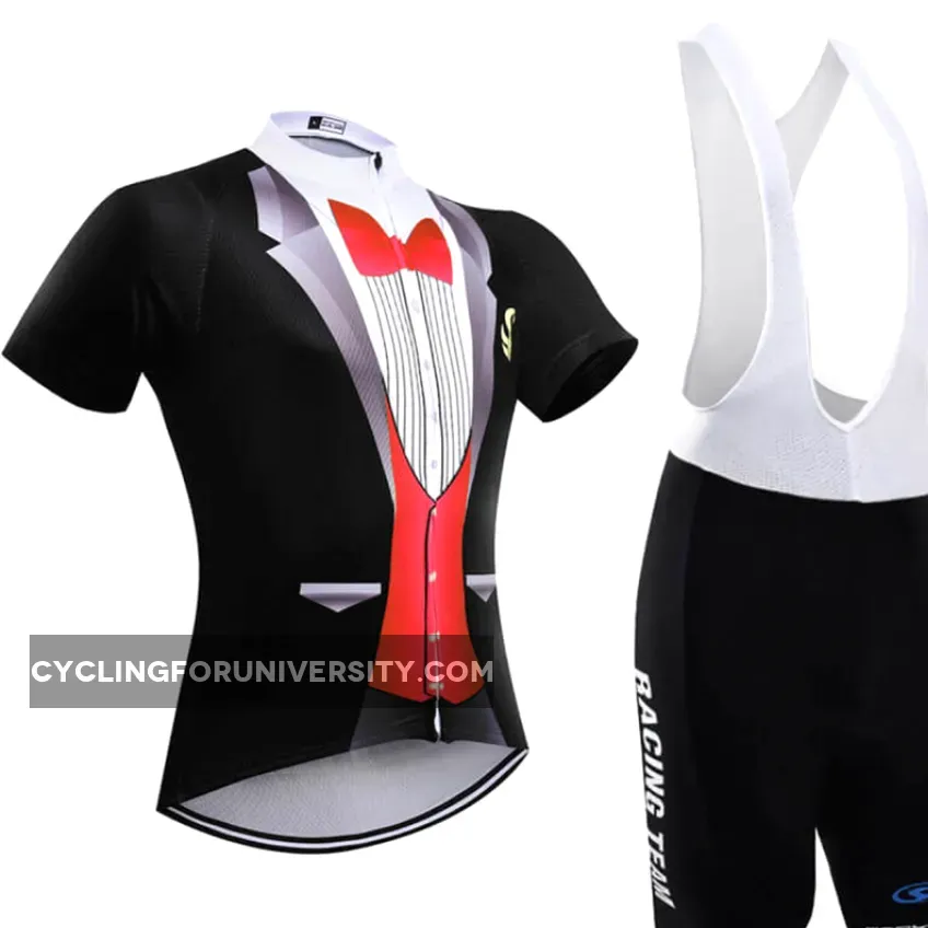 Men's Tuxedo Cycling Kit Red Black Restock