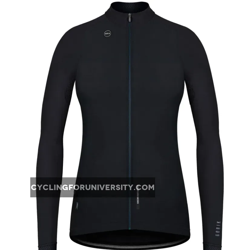 Gobik Pacer Solid Long Sleeves Women Jersey - Black Outlet