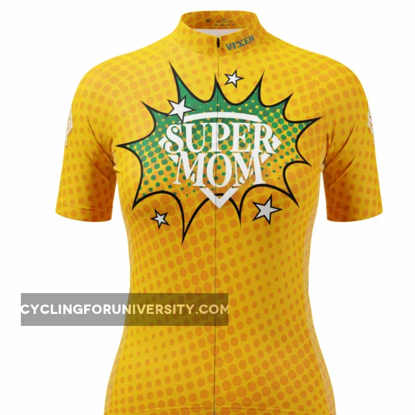 Women's Super Mom Short Sleeve Cycling Jersey Outlet
