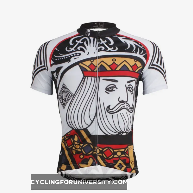 Poker Face Playing Card Diamonds King Men's Cycling Jersey Summer Face Cards Court Cards NO.638