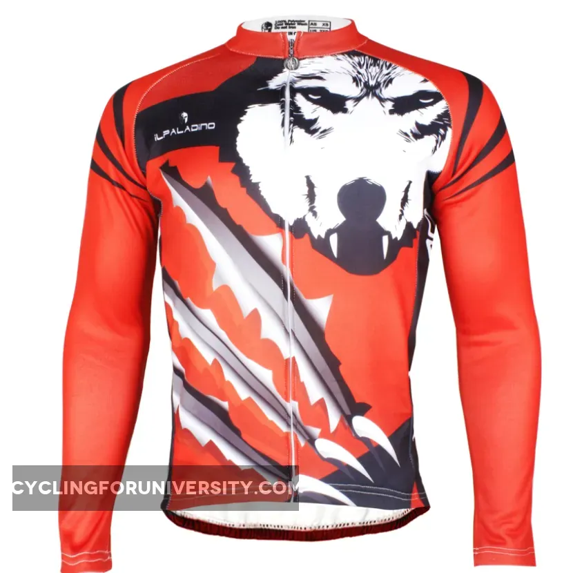 ILPALADINO Men's Long Sleeves Cycling Jacket Spring Autumn Exercise Bicycling Pro Cycle Clothing Racing Apparel Outdoor Sports Leisure Biking Shirts 723