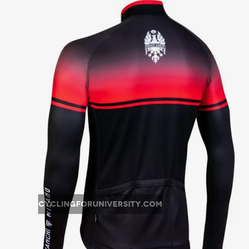 Bianchi Milano Santerno Red Black Long Sleeve Jersey,