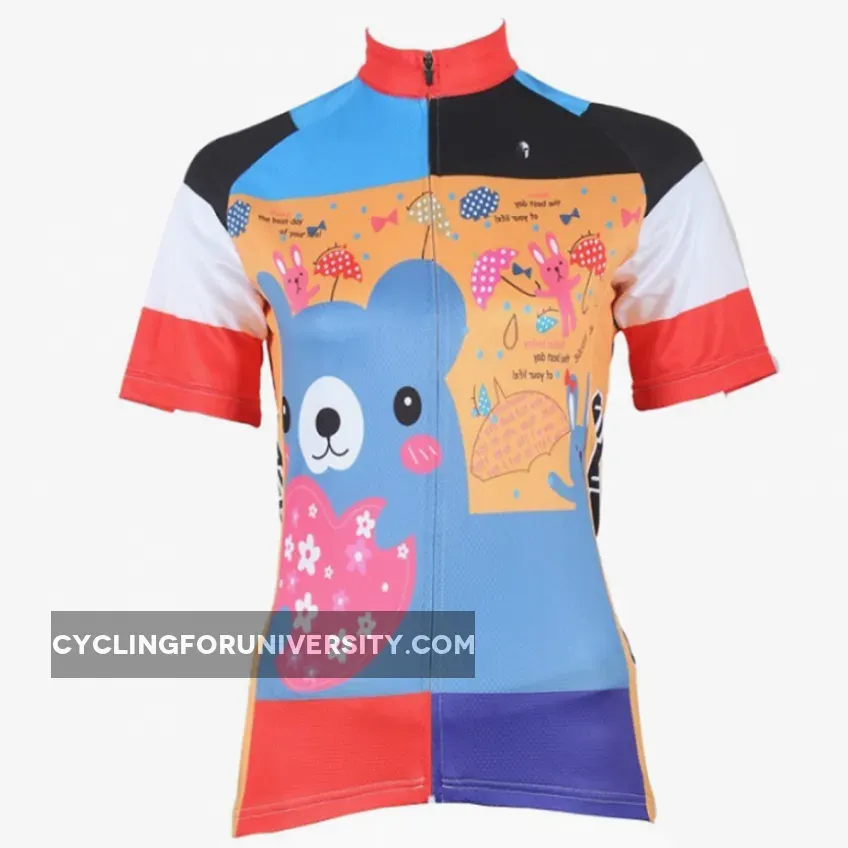 ILPALADINO Cute Pet Bear Cycling Jersey Bicycling Summer Pro Cycle Apparel Outdoor Sports Leisure Biking Shirts Breathable and Comfortable NO.210
