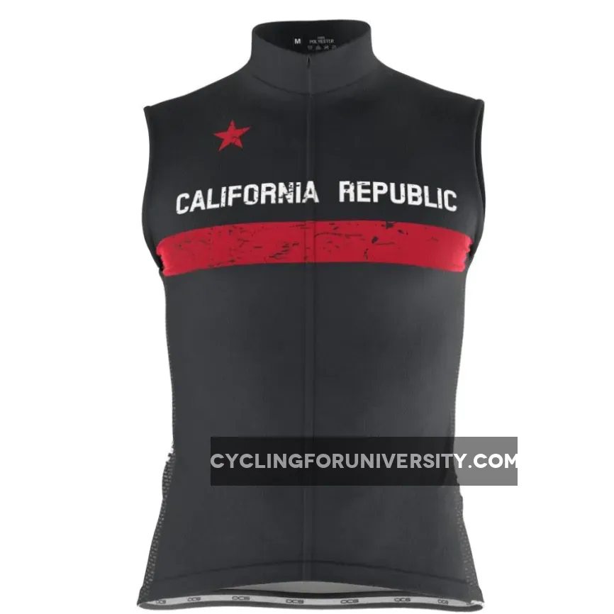 Men's California Republic Sleeveless Cycling Jersey