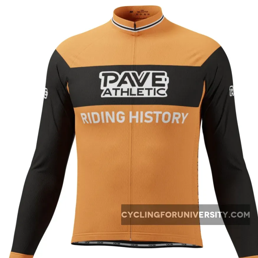 PAVE Athletic Retro Milan Long Sleeve Cycling Jersey, Pave Milan