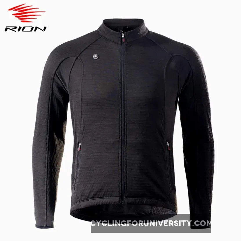 MTB jerseys RION Mens Cycling Jersey 2021 Spring Thermal Fleece Long Sleeve Road Bike Jersey MTB Downhill Cycling Clothing maillot ciclismo