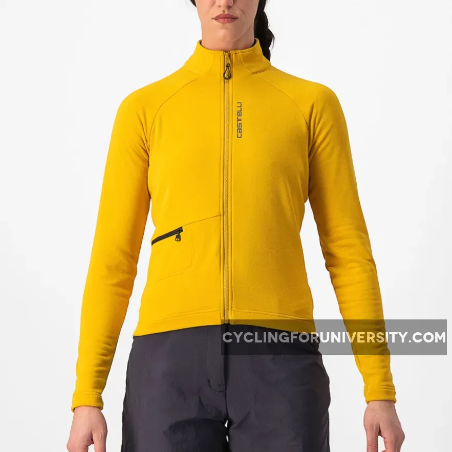 Castelli Unlimited Trail woman long sleeves jersey - Yellow
