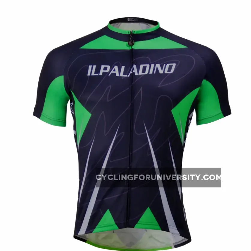 ILPALADINO Green Men's Cycling Bike Biking Apparel for Summer Breathable and Quick Dry Apparel Outdoor Sports Gear Bike MTB Riding Shirt Black NO.760