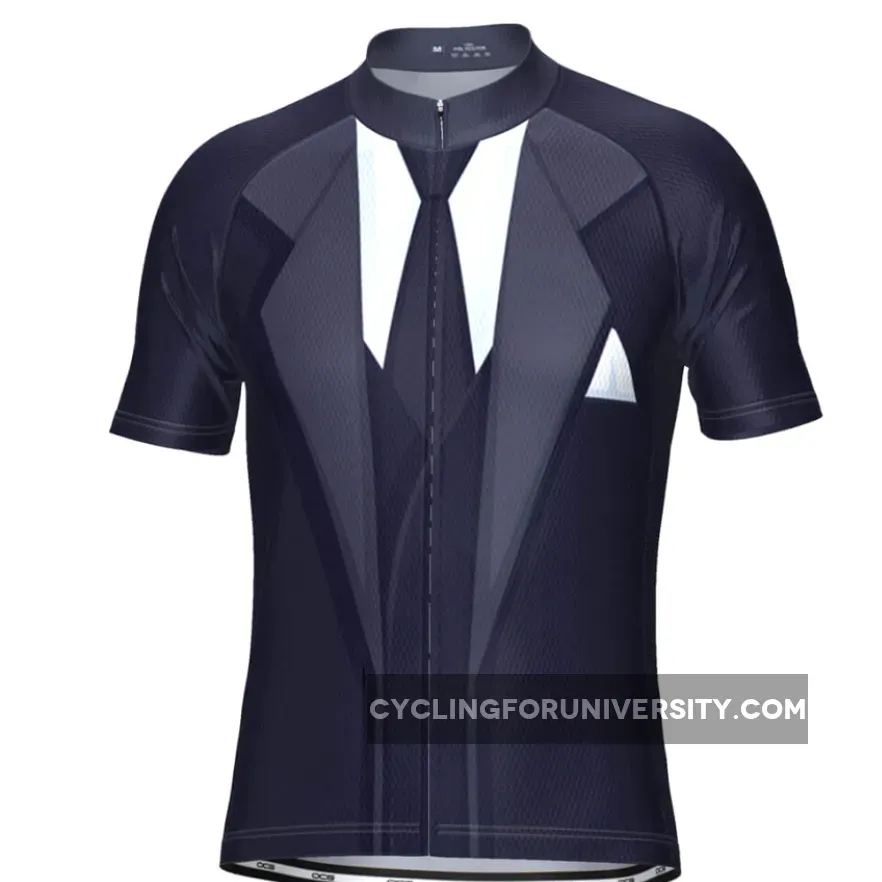 Men's Suit And Tie Short Sleeve Cycling Jersey Brand New