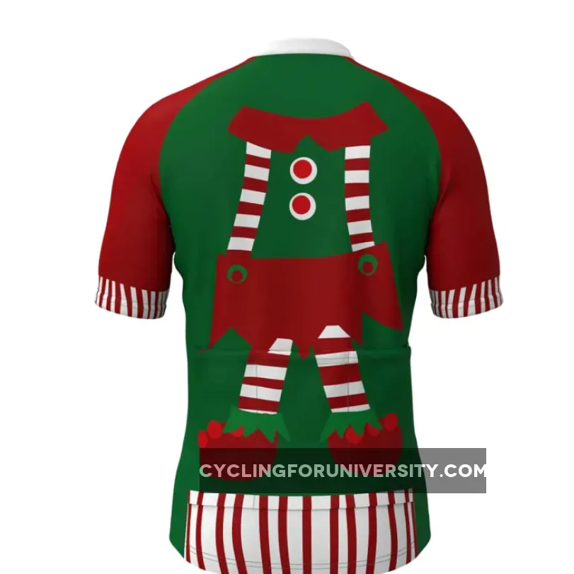 Ugly Christmas Sweater Elf Cycling Jersey Green Brand New