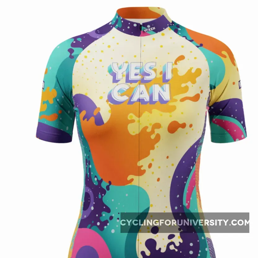 Women's Vixen Yes I Can Short Sleeve Cycling Jersey Restock