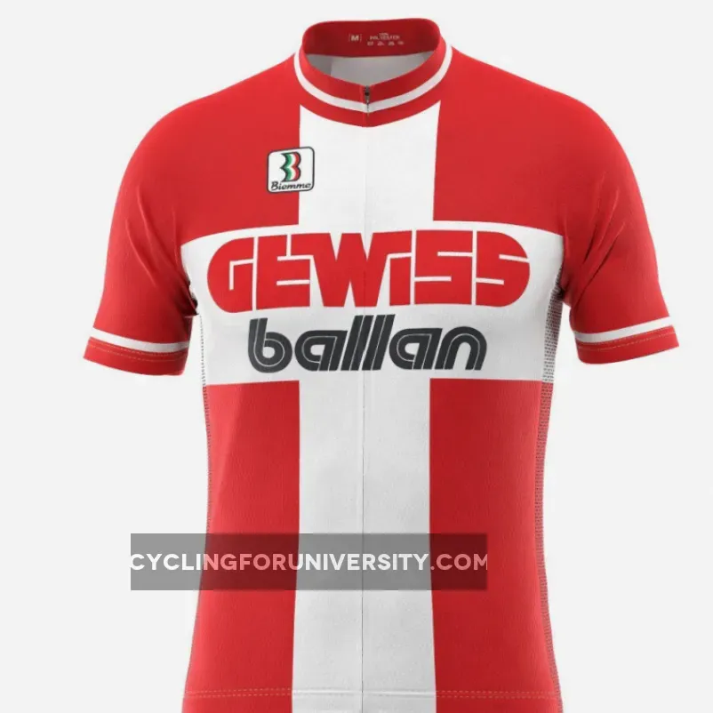 Men's Retro 1995 Gewiss Ballan Short Sleeve Cycling Jersey