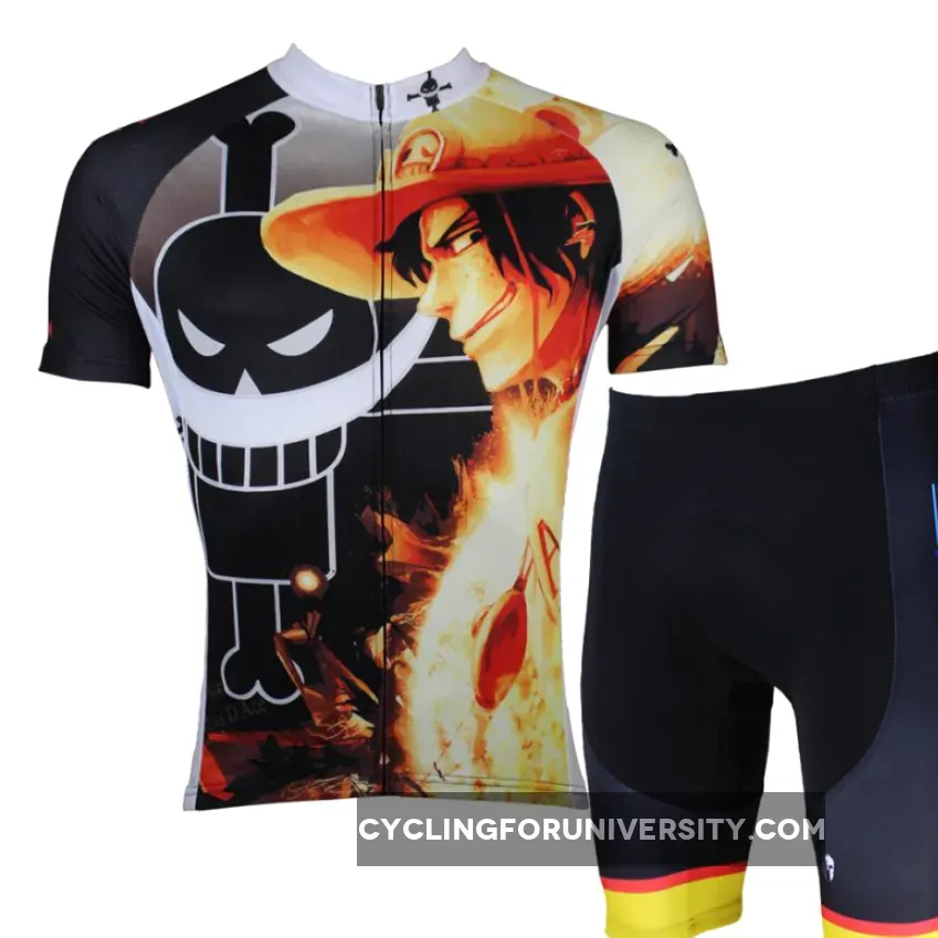 ONE PIECE Series Men's Short-sleeve Cycling Suit T-shirt Summer Ace/Luffy/Zoro/Chopper/Brook/Usopp/Sanji/Franky