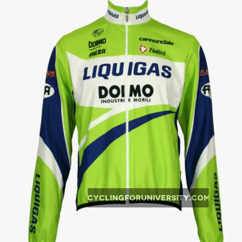 Liquigas 2010 Radsport-Profi-Team Winter Fleece Long Sleeve Jersey