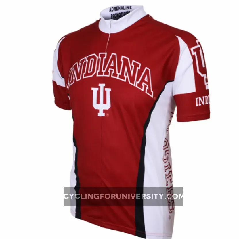 Adrenaline Promo Indiana University Hoosiers College 3/4 zip Men's Cycling Jersey