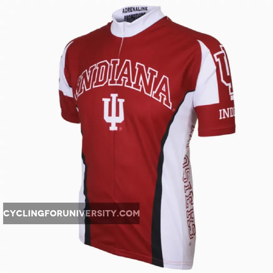 Adrenaline Promo Indiana University Hoosiers College 3/4 zip Men's Cycling Jersey
