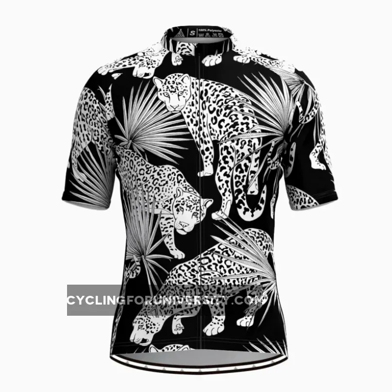 Men's Tropical & Jaguar Print Hawaiian Cycling Jersey V1