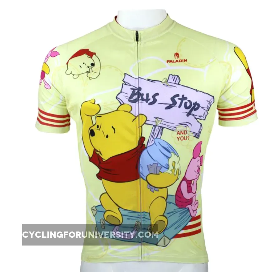Winnie the Pooh Man's Summer Short/long-sleeve Cycling Jersey T-shirt NO.97