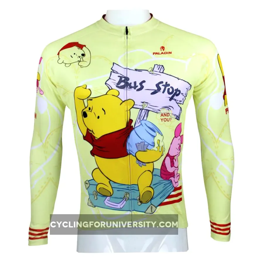 Winnie the Pooh Man's Summer Short/long-sleeve Cycling Jersey T-shirt NO.97