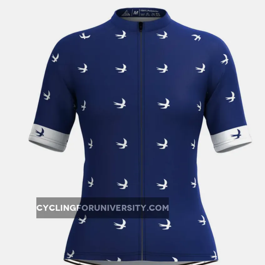 White Swallow Themed Women's Cycling Jersey To Buy