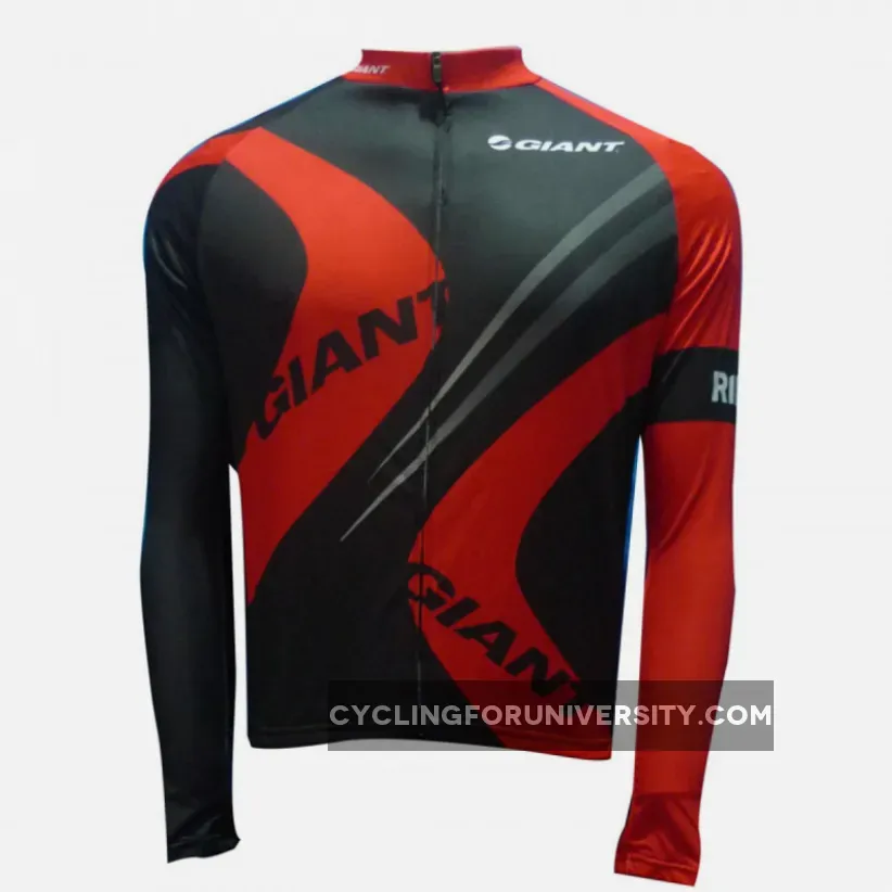 2012 GIANT Black-Red Cycling Long Sleeve Jersey Outlet
