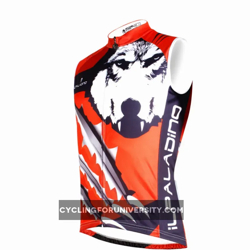 Knife Wolf Red Men's Cycling Sleeveless Bike jersey T-shirt Summer Spring Road Bike Wear Mountain Bike MTB Clothes Sports Apparel Top NO.W 664