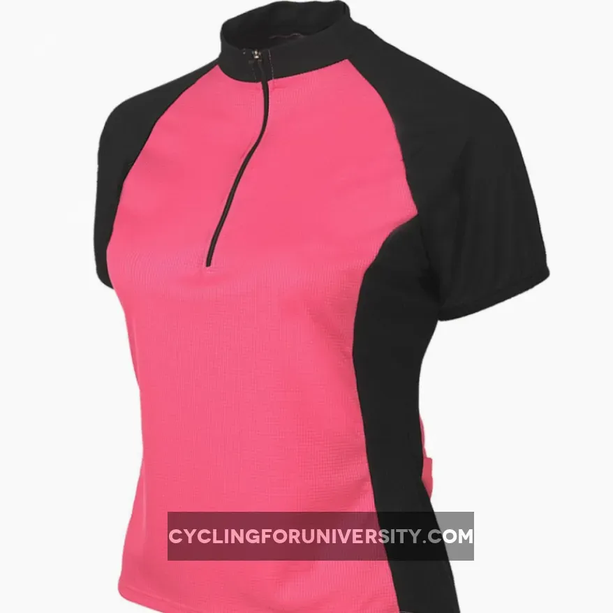 World Jerseys Women's Club Short sleeve Half zip cycling jersey Pink