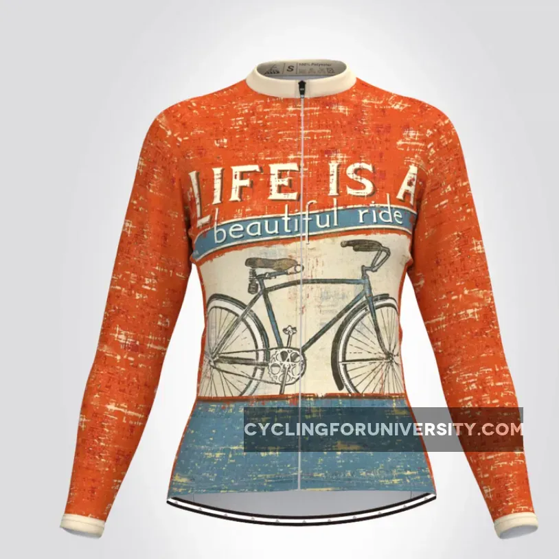 Life is a Beautiful Ride Women's Long Sleeve Cycling Jersey
