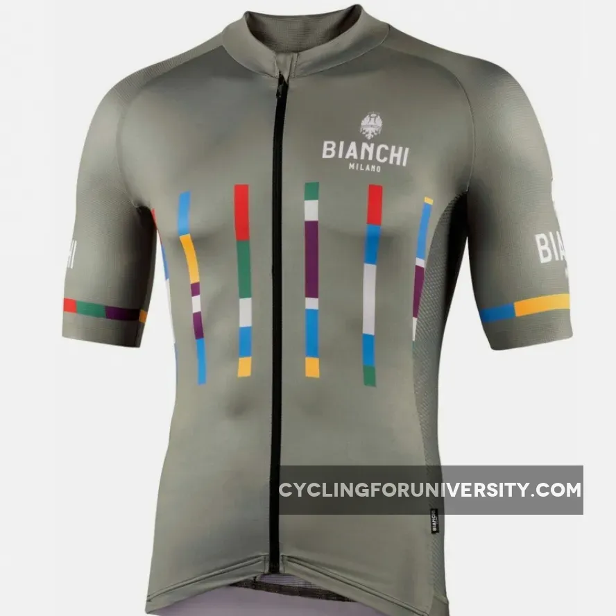 Nalini 2021 Bianchi Milano Fanaco Short Sleeve Cycling Jersey Olive